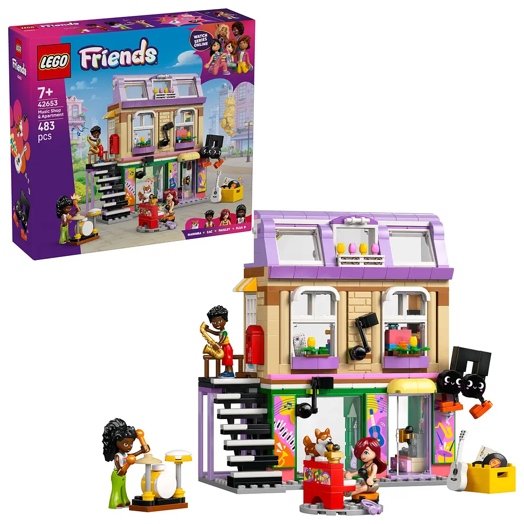 Конструктор LEGO Friends Музична крамниця і квартира 483 деталі (42653) - фото 4