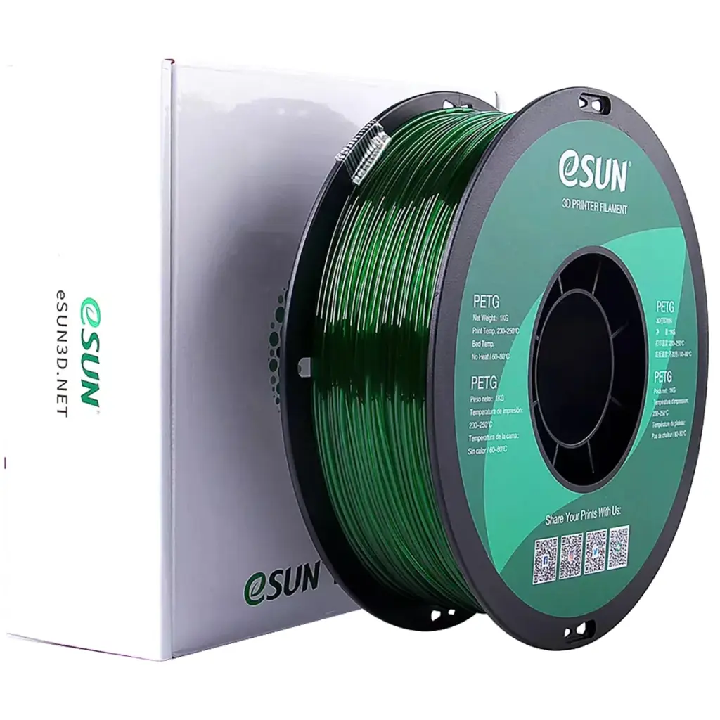 Пластик для 3D-принтера eSUN PETG P1,75mm 1kg GREEN (PETG-P175G1)