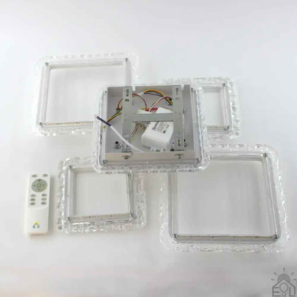 Смарт люстра керована світлодіодна OVAL ICE RGB 5S 75 Вт 725x500x93 мм Біла ESLLSE - фото 9