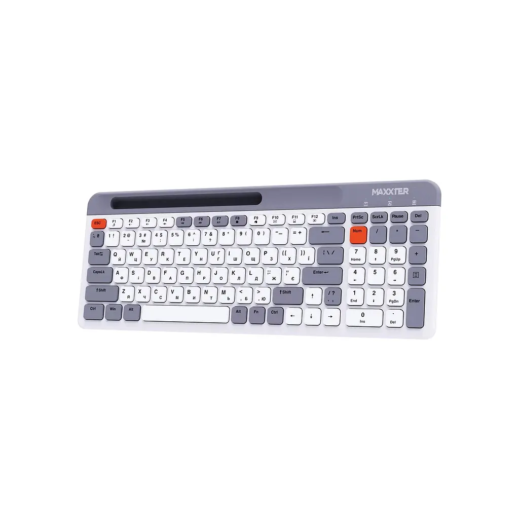 Клавіатура Maxxter KBW-02G-UA Wireless Grey (KBW-02G-UA) - фото 2
