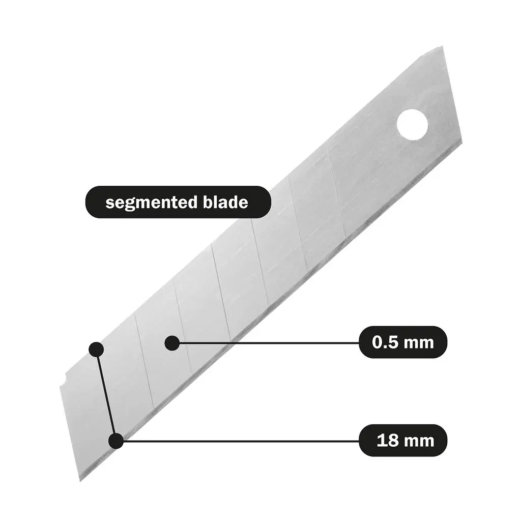 Комплект сегментних лез Polax 18 мм, 0,5 мм, 10 шт. (23-011) - фото 2
