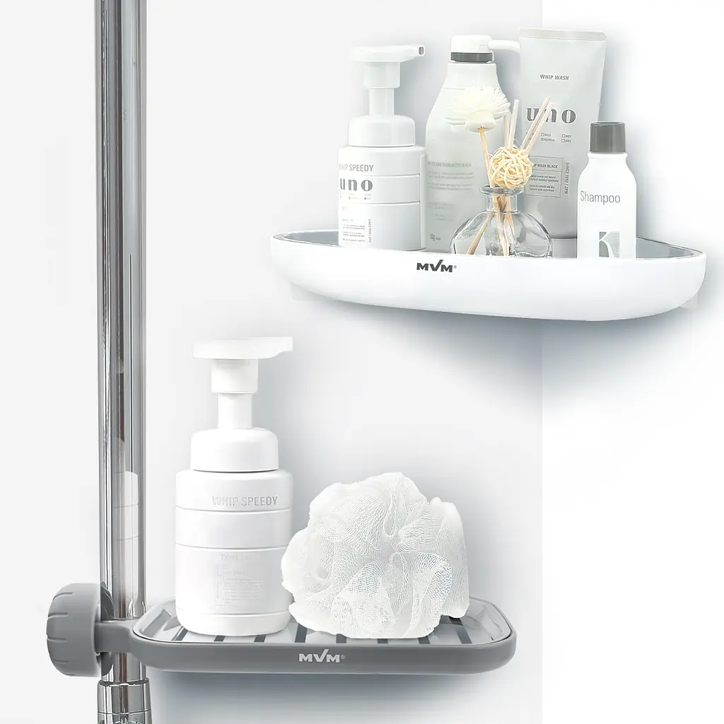 Набор аксессуаров для ванной комнаты My Home MVM-09 белый с серым (MVM-MH-09 WHITE/GRAY) - фото 2