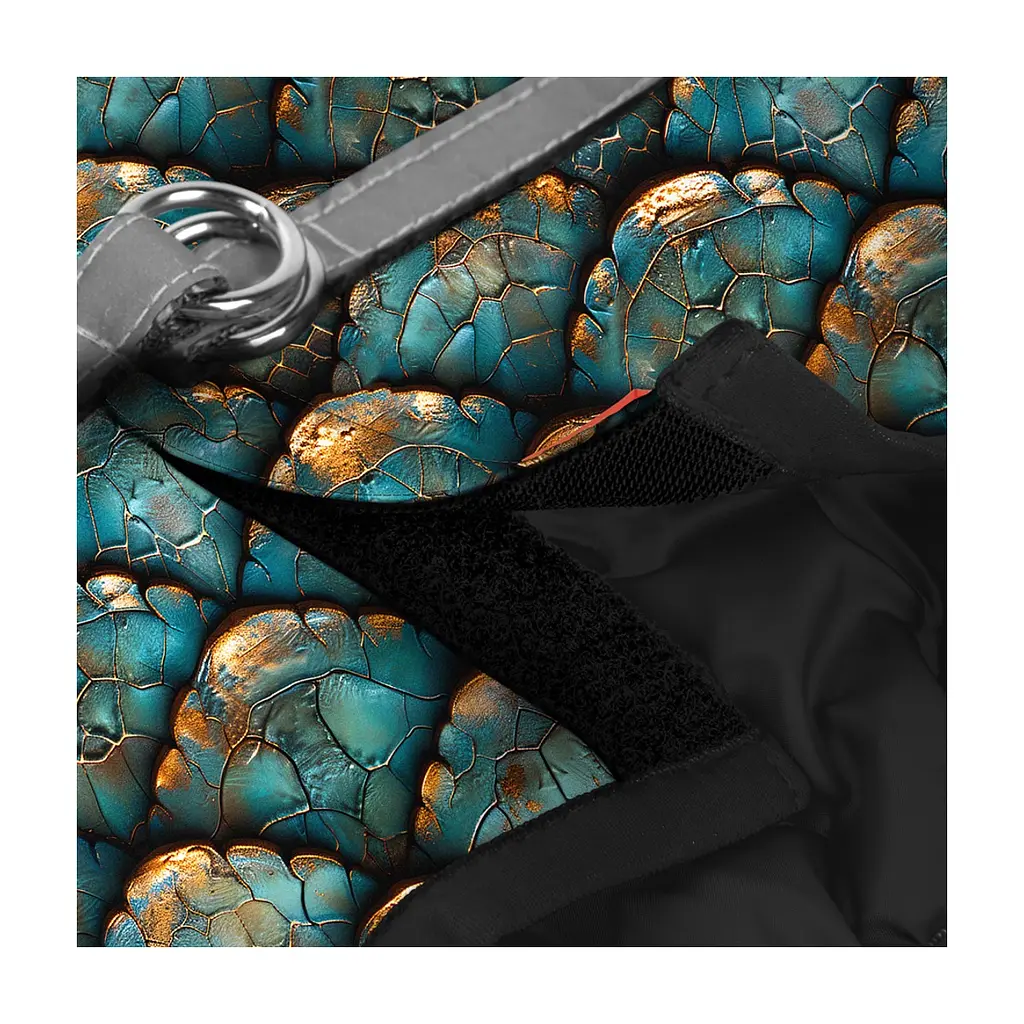 Шлея для собак WAUDOG Clothes м'яка з QR адресником "Луска" S1 (227-0179) - фото 3