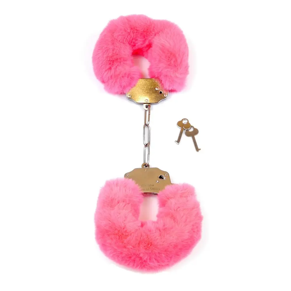 Наручники з хутром Fetish B-Series Furry Cuffs, рожеві - фото 2