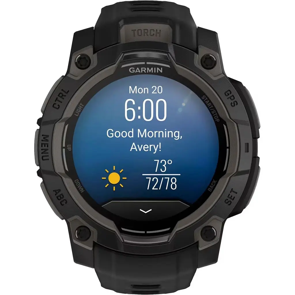 Смарт-годинник Garmin Instinct 3 AMOLED 45mm Black with Black Band [010-02936-00] [125556] - фото 2