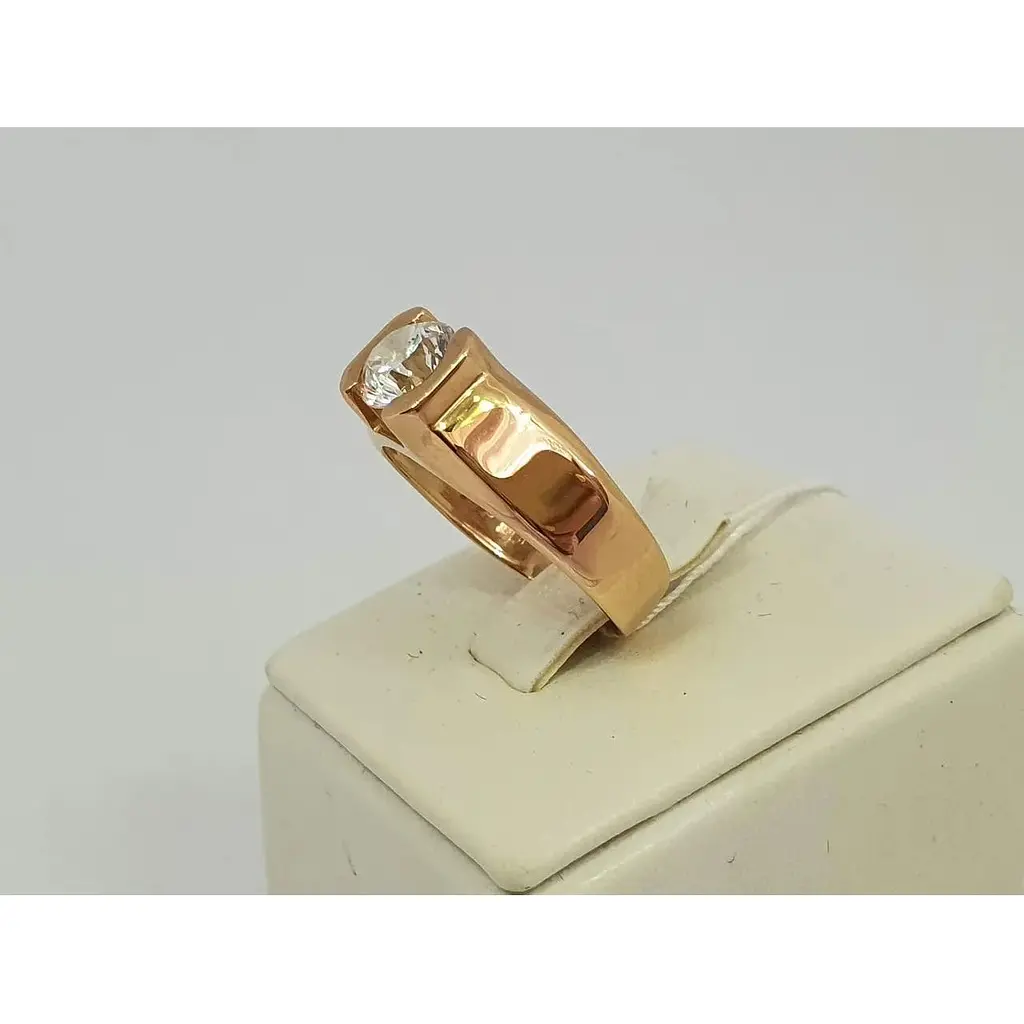 Золоте кільце Tango з фіанітом. 380439 19 - фото 3