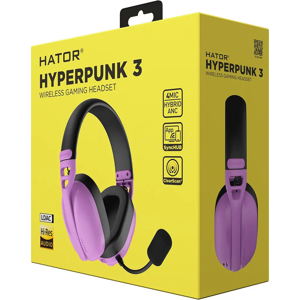 Игровые наушники Hator Hyperpunk 3 Wireless Cyber Violet (ESH19) [141197] - фото 8