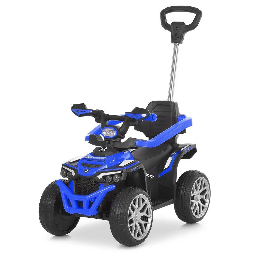 Квадроцикл M 6275EBLR-4 3 в 1(каталка-толокар с батьк.руч.) 2.4G р/к,1*6V7AH,2*25W,BT,USB,EVA,TF
