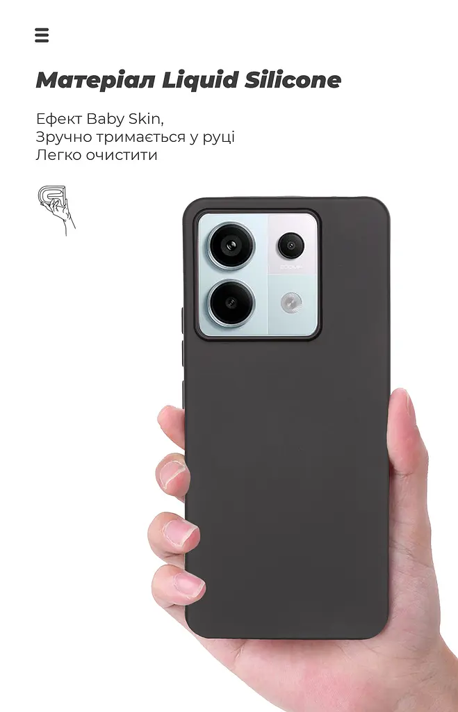 Чехол ArmorStandart ICON для Xiaomi Redmi Note 13 Pro 5G / Poco X6 5G Black (ARM71850) - фото 7