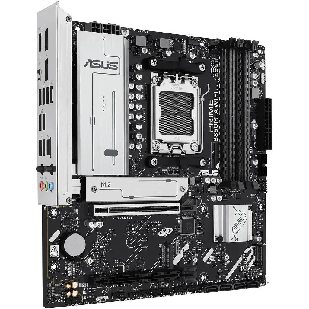 Материнська плата Asus Prime B850M-A WIFI sAM5 B850 4xDDR5 M.2 HDMI DP WiFi BT mATX - фото 4