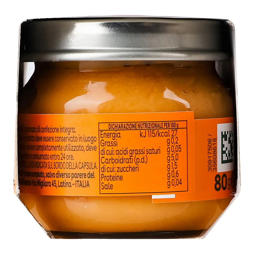 Набір пюре Plasmon Omogeneizzato Морква, картопля та цукіні, 160 г (2 шт. по 80 г) - фото 6