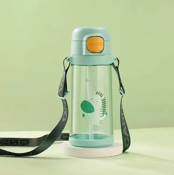 Бутылка для воды Casno 690 мл KXN-1219 Зеленая (Зебра) с трубочкой TRITAN (KXN-1219_Green) - фото 6