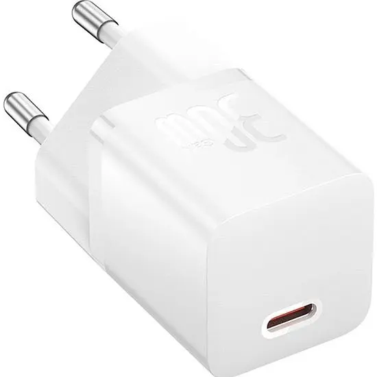 Мережевий зарядний пристрій Baseus GaN5 Fast Charger (mini) 1C 30W White (CCGN070502) [96290] - фото 4