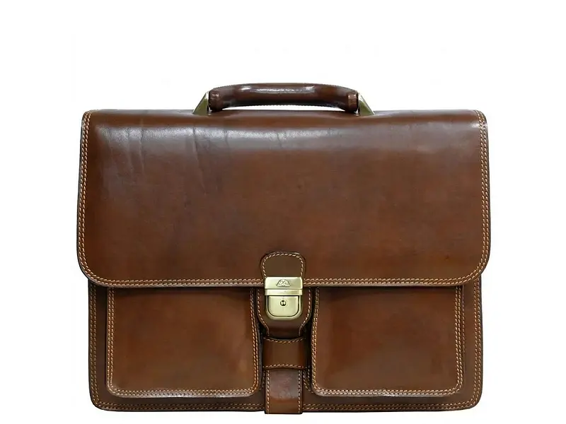 Чоловічий діловий портфель Italico 8013/42 Коньячний 42x30, 5x11 см TONY PEROTTI sum0029073 - фото 2