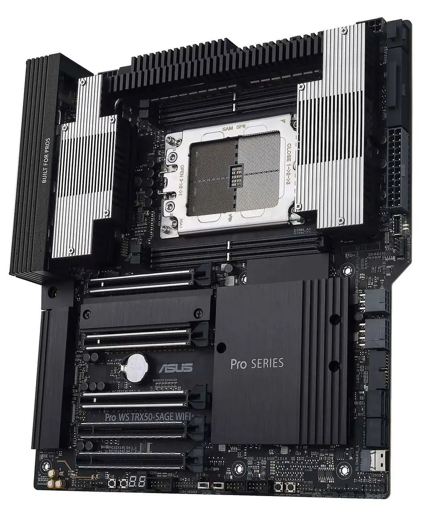 Материнська плата ASUS PRO WS TRX50-SAGE WIFI (PRO WS TRX50-SAGE WIFI) (Socket TR5, AMD TRX50, CEB) - фото 3