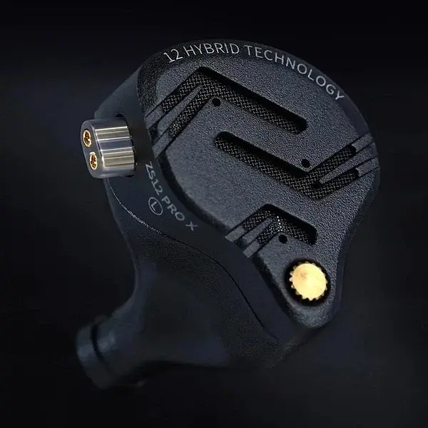 Игровые проводные вакуумные наушники KZ ZS12 PRO X with mic / Black - фото 4