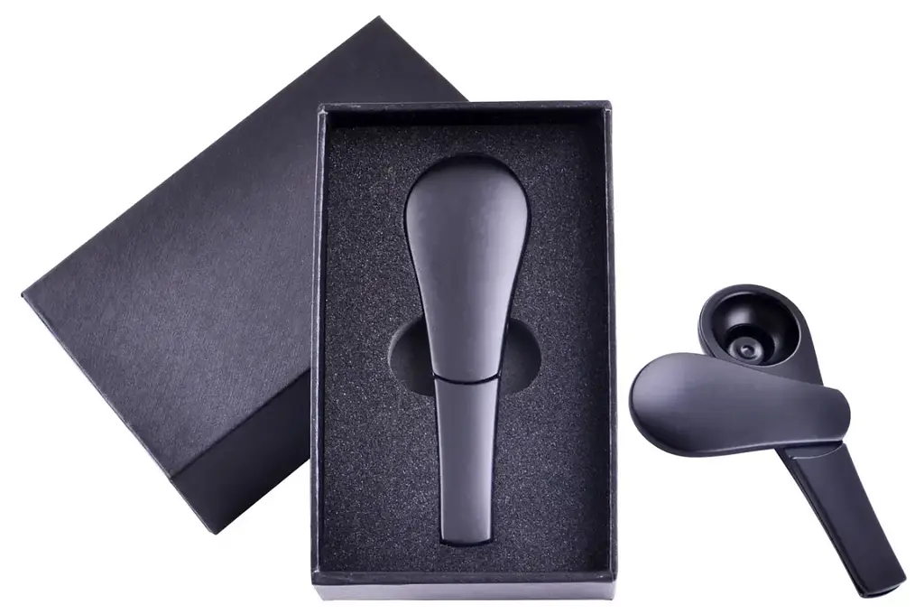 Трубка курительная металлическая в подарочной коробке HL-187-1 Black HL-187-1 (15674) - фото 3