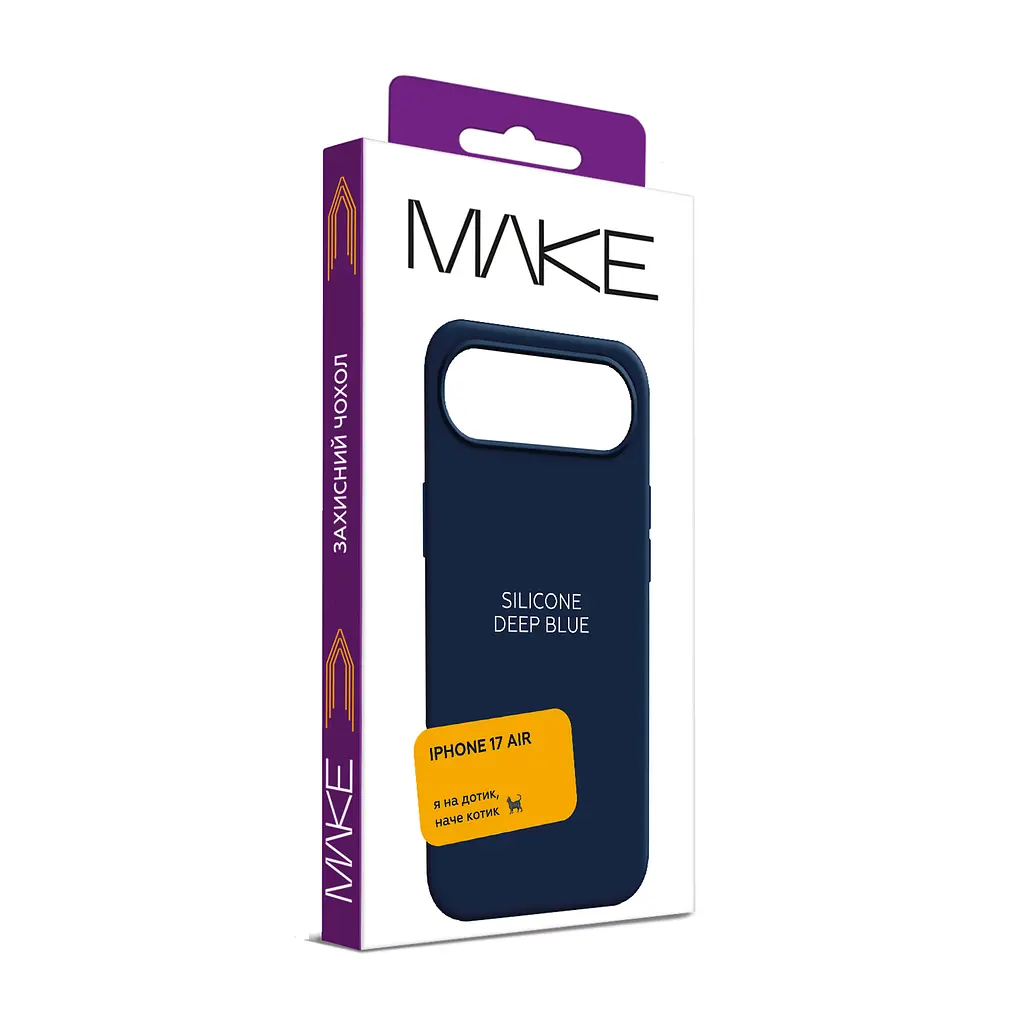 Чохол MAKE Apple iPhone 17 Air Silicone Deep Blue - фото 2