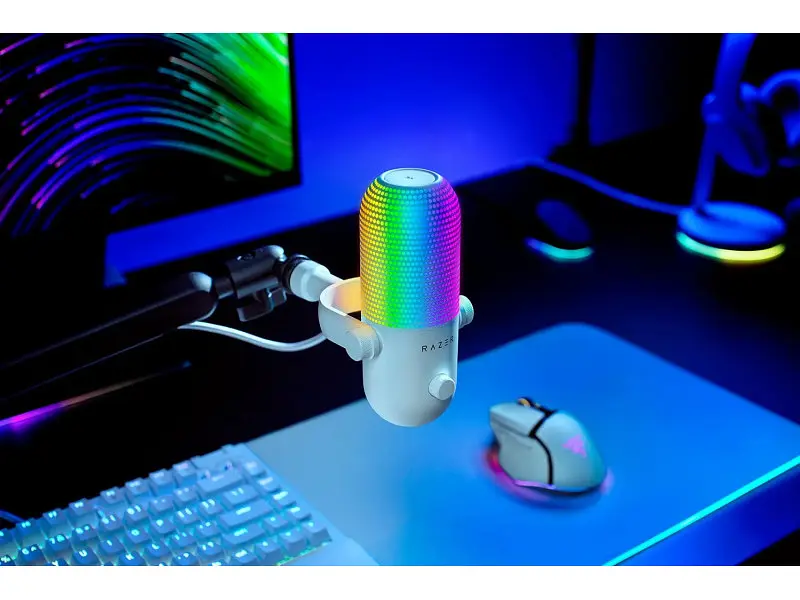 Мікрофон для ПК/ для стрімінгу, подкастів Razer Seiren V3 Chroma White (RZ19-05060200-R3M1) - фото 6