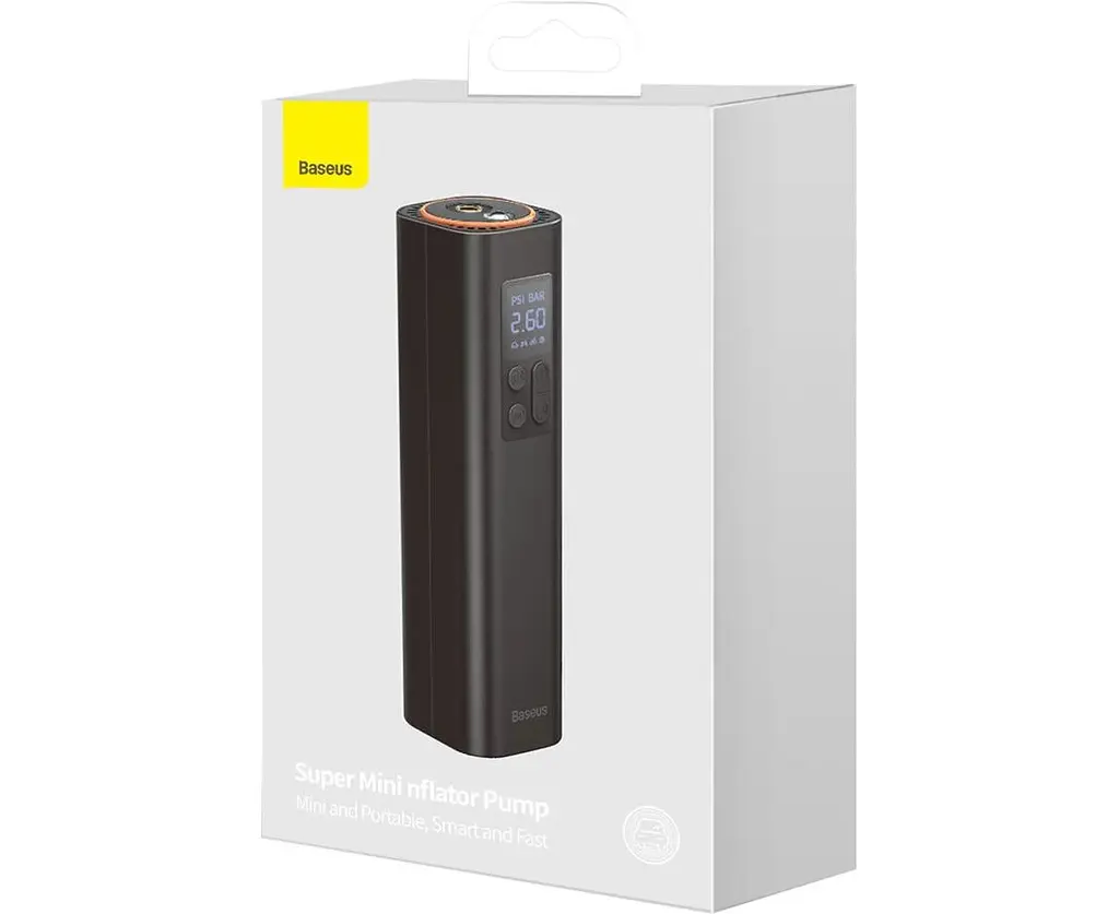 Автомобільний насос Baseus Super Mini Inflator Pump Black (CRCQ000001) - фото 2