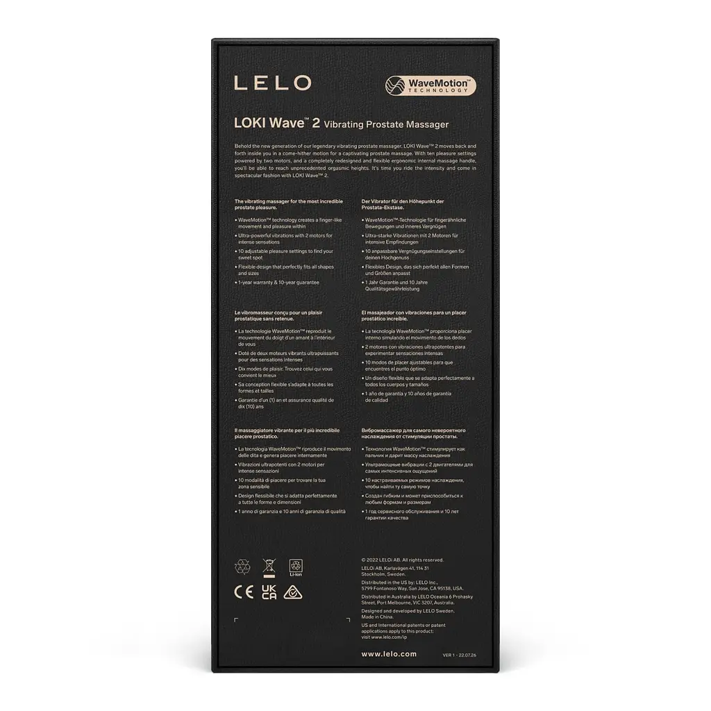 Стимулятор простати Lelo Loki Wave 2 19.6 см (синій) - фото 5