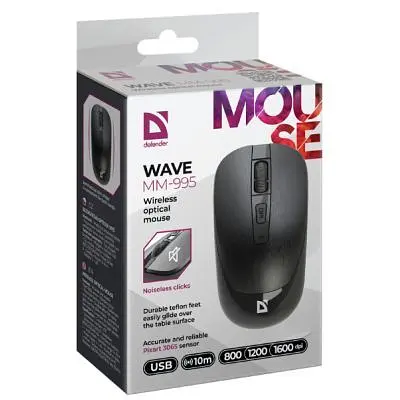 Компьютерная мышка Defender Wave MM-995 Silent Wireless Black (52995) - фото 3
