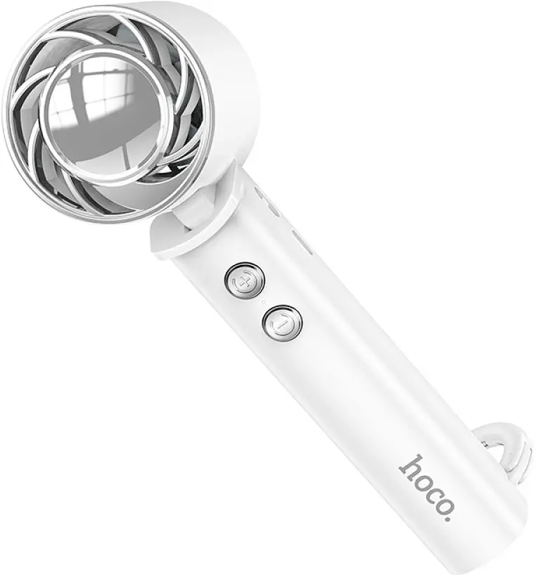 Вентилятор портативний Hoco HX61 Exquisite handheld folding fan white - фото 2