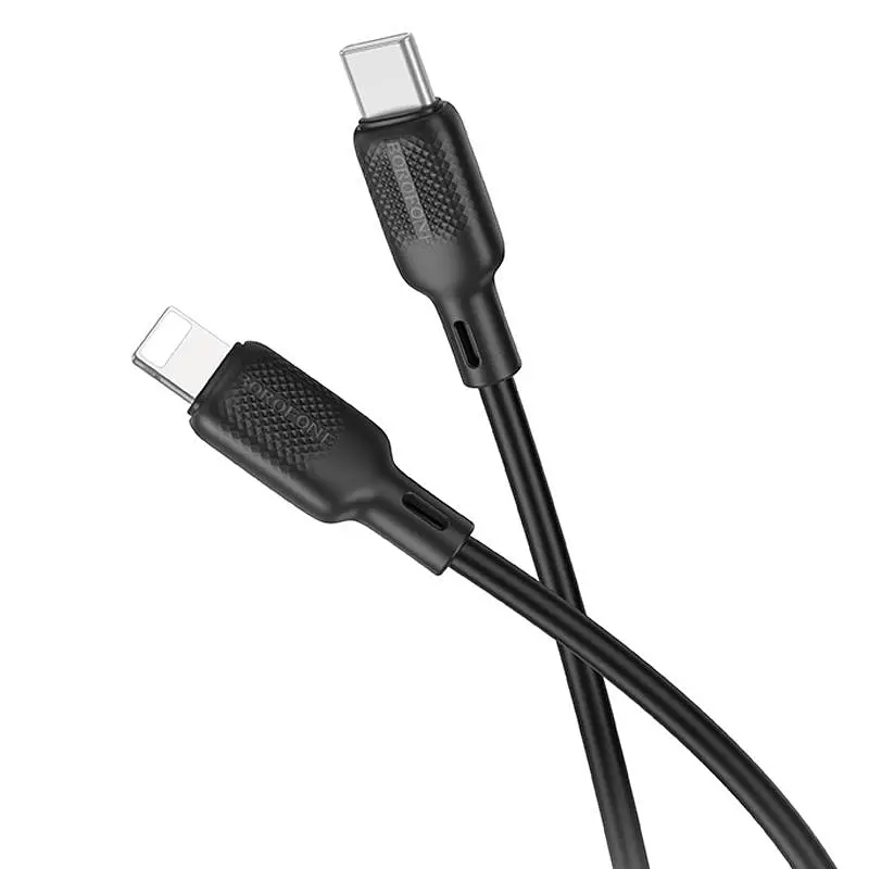 Дата кабель Borofone BX113 Lenny Type-C to Lightning 27W (3m) Black - фото 2
