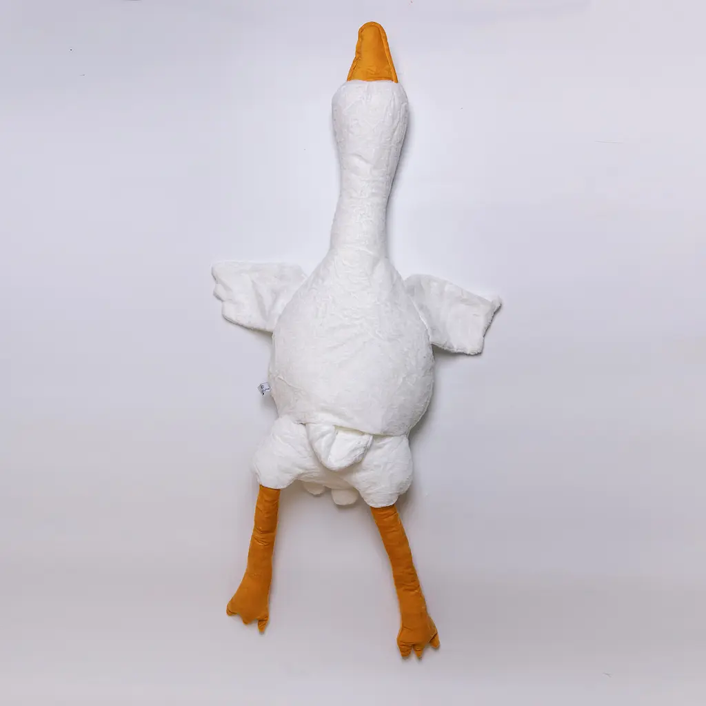 Мягкая игрушка-подушка с плюшевым пледом внутри Гусь-обнимусь 135 (см) 3 в 1 Белый Colorful Home 520-6W - фото 3