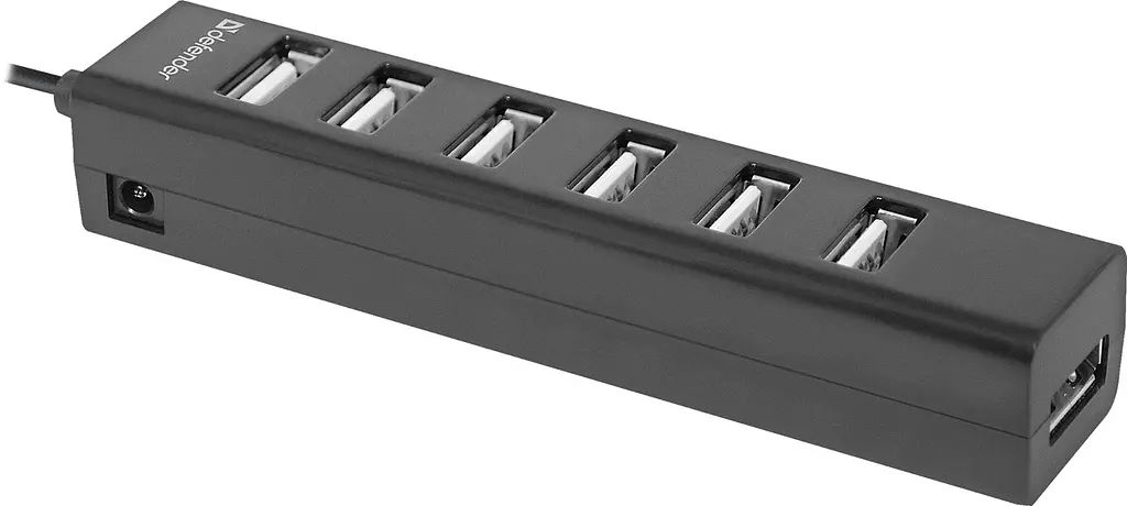 USB-хаб Defender Quadro Swift 7xUSB 2.0 (83203) (6358251) - фото 3