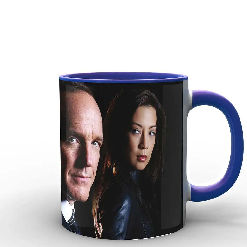 Кухоль GeekLand білі Агенти Щ.И.Т Agents of S.H.I.E.L.D. агенти на чорному тлі AS.02.001 330 мл чорний - фото 2