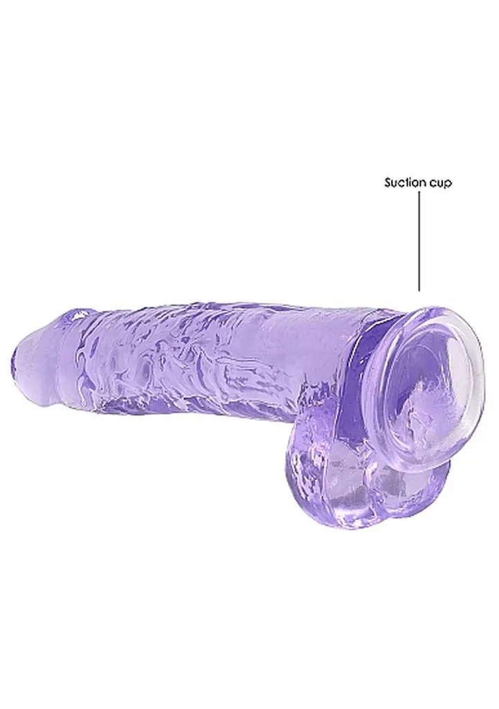 Фаллоимитатор Realrock Crystal Clear 9" 22 см фиолетовый - фото 2