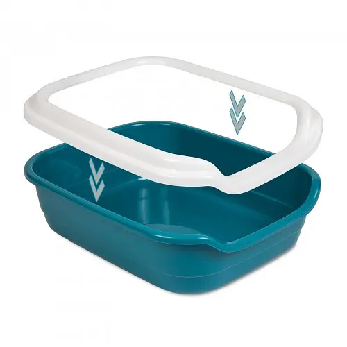 Туалет Природа Comfort L для котів 49х39х15 см (ультрамарин) - фото 3