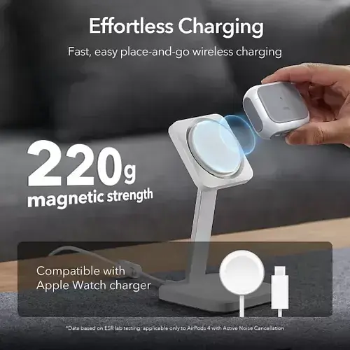 Чохол ESR Orbit Hybrid Case HaloLock для AirPods 4 2024 White (1C0110202) - фото 4