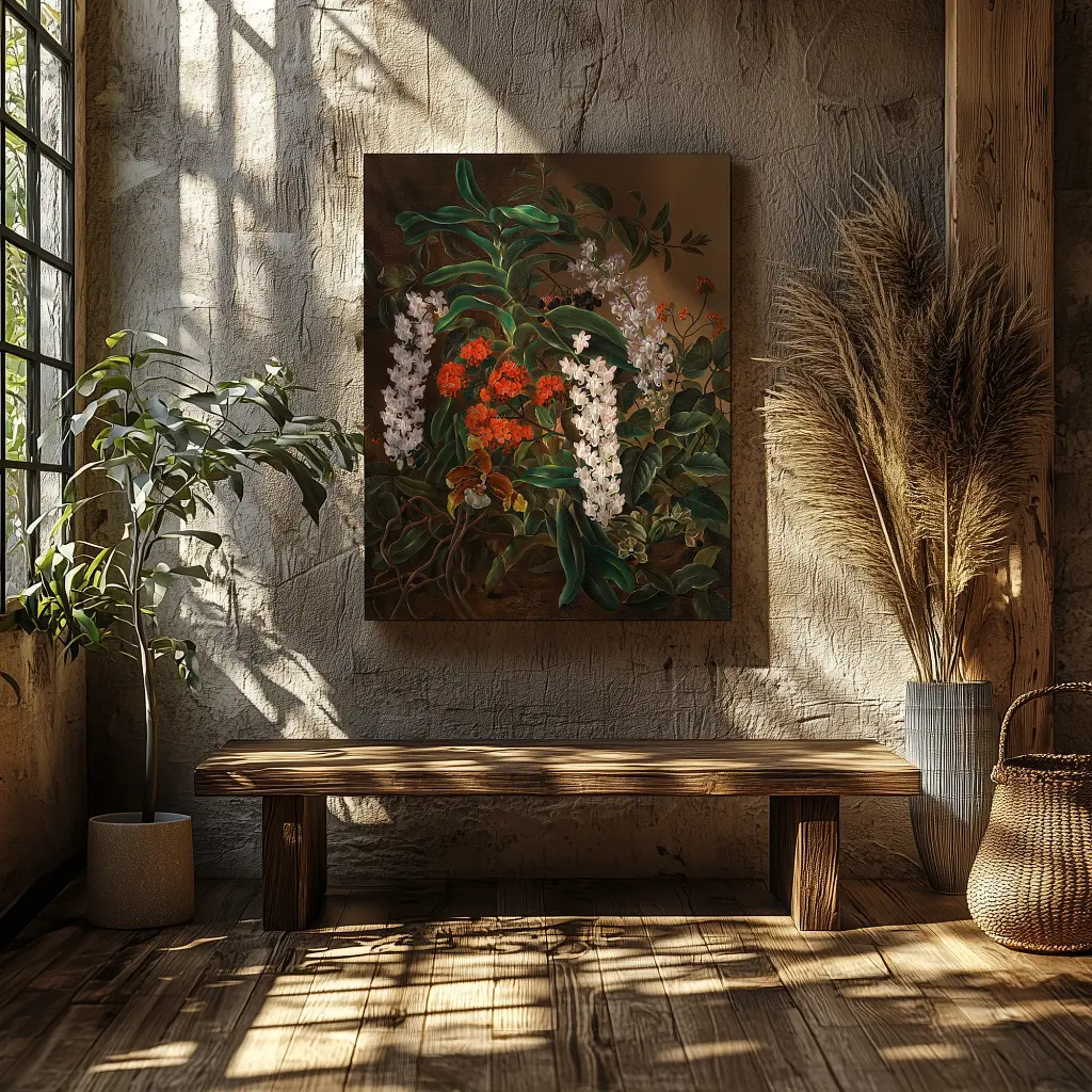 Інтер'єрна картина Натюрморт з орхідеями, Отто Дидрик Оттесен, Still Life, репродукція картини, натюрморт, 60×48 см (id7041) - фото 3