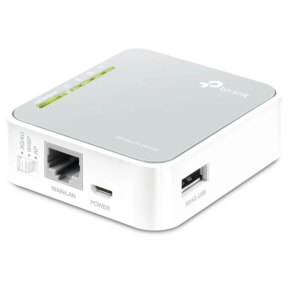 Беспроводной роутер Wi-Fi - TP-LINK TL-MR3020 с 3G-слотом и USB, портативный - фото 2