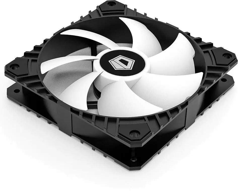 Вентилятор ID-Cooling WF-12025-SD-W, 120x120x25мм, 3-pin, черний с белим (WF-12025-SD-W) Б/в - фото 2