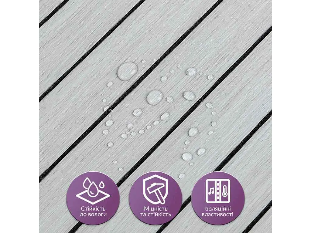 Покриття вінілове самоклеюче 3D рейки STICKER WALL 600*600*2,8мм SW-00003243 - фото 5