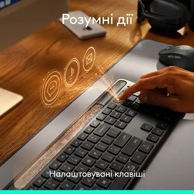 Клавіатура Logitech Slim Solar+ Bluetooth Graphite (920-013764) - фото 10