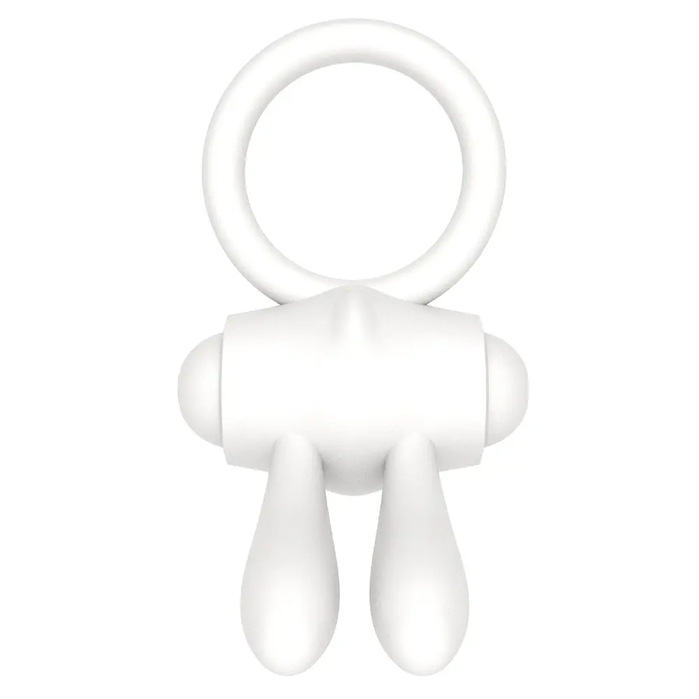 Ерекційне кільце - Power Clit Cockring Rabbit White - фото 6