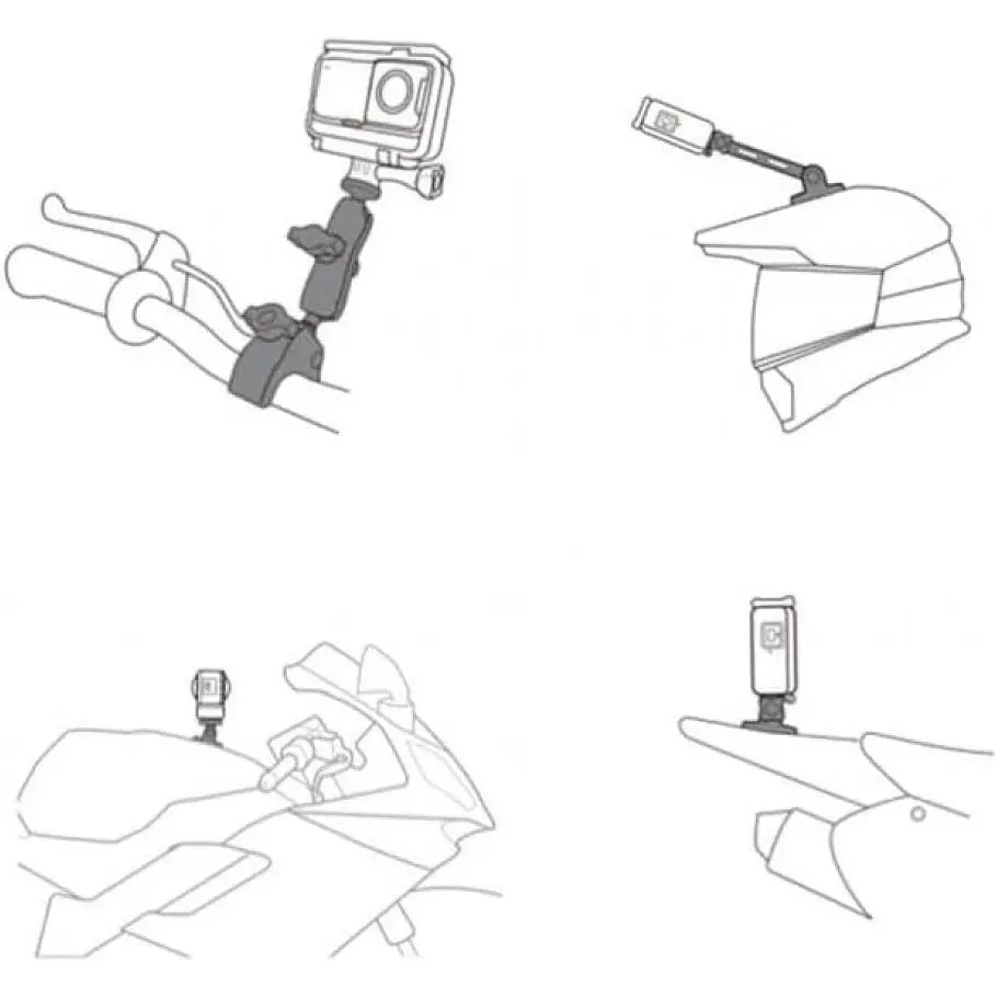 Крепление на шлем и на руль AC Prof BUNDLE-428C-2 для Insta360/GoPro [143681] - фото 4