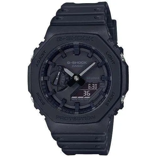 Чорний полімерний чоловічий наручний годинник Casio G-Shock GA-2100-1A1ER з полімерним ремінцем - фото 2