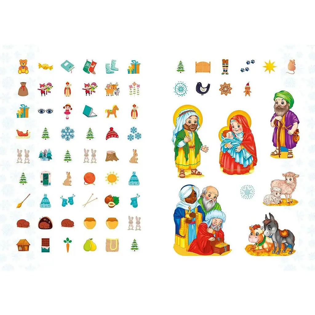 Дитяча книга Талант Веселі забавки для дошкільнят Christmas sticker book Віршики до свят (9789669890337) - фото 4