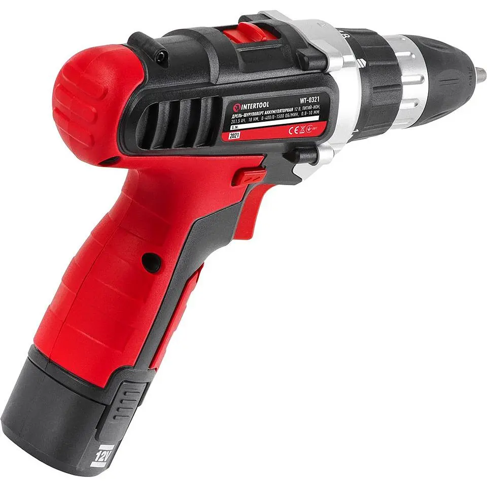 Дриль-шуруповерт Intertool WT-0321 12V 2x1.5Ah [89143] - фото 3