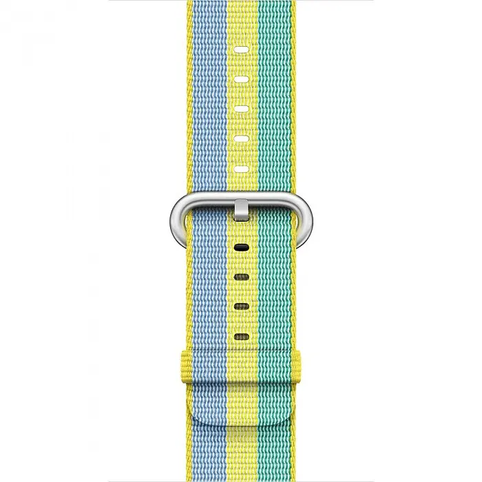 Ремінець Creasted для годинника Apple Watch 42 мм 44 мм нейлоновий з пряжкою, Blue-yellow-green - фото 3
