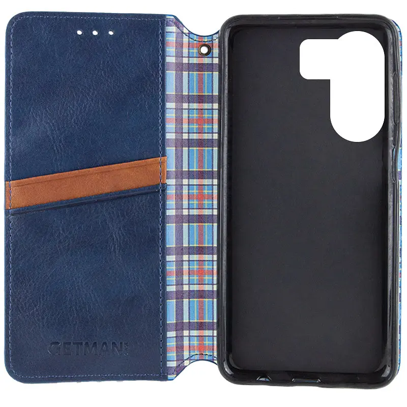 Чохол-книжка Getman шкіряний Cubic PU для Xiaomi Redmi 13Coco C65 Синій - фото 4