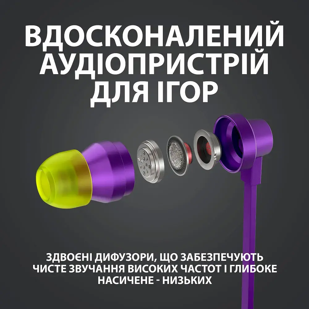 Навушники Logitech G333 ігрові фіолетові (981-000936) - фото 6