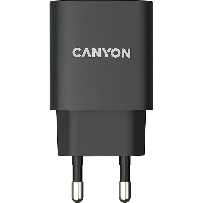 Сетевое зарядное устройство Canyon USB-C:PD 20W Black - фото 2