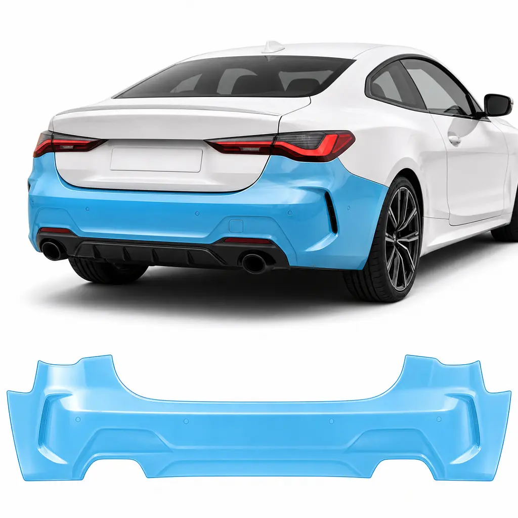 Антигравійна захисна бронеплівка за лекалами для BMW 4 Series G22 2020-2024 - задній бампер