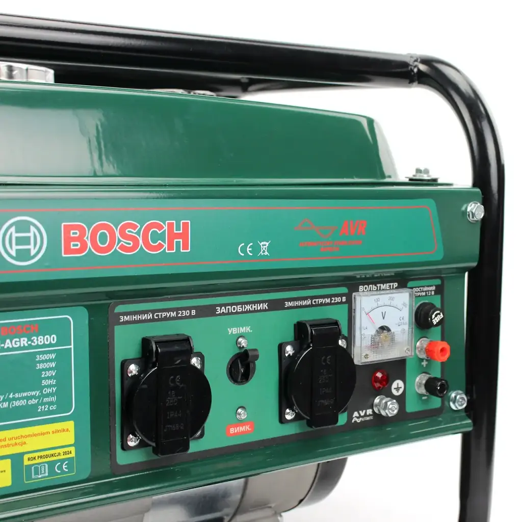 Генератор бензиновий BOSCH PM-AGR-3800 (3,5 кВт/3.8 кВт) Ручний запуск - фото 3